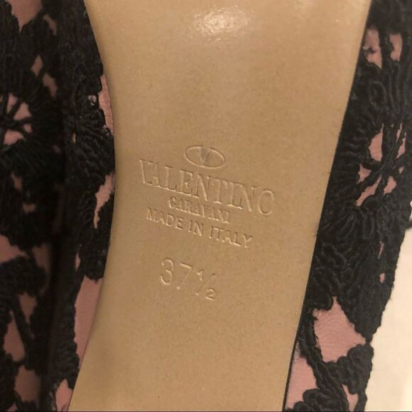 VALENTINO GARAVANI Peep Toe Floral Embroidered Ankle Boots Size 37.5 - Picture 7 of 10